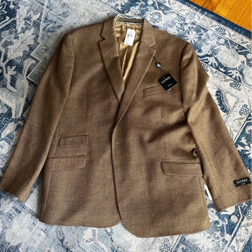 NWT Ralph Lauren Slim Blazer in Brown